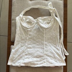 White Eyelet Women's Top